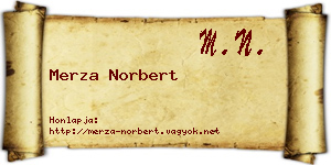 Merza Norbert névjegykártya